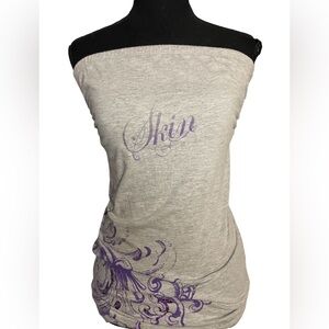 Y2k grunge goth rare 2000s Skin industries Women's Tube Top